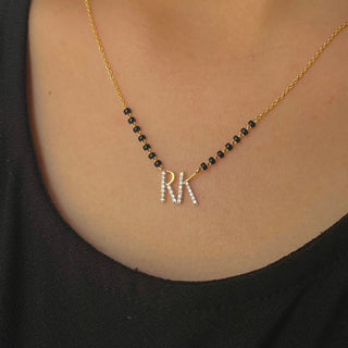 Initial Mangalsutra With 2 Letters