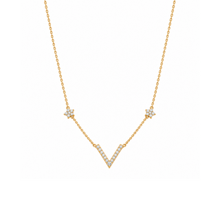 Lab Grown Diamond Initial Star Necklace