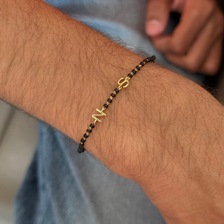 Lab Grown Diamond Initial Men's Mangalsutra