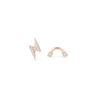 Lightning and Rainbow Curated Pair Studs