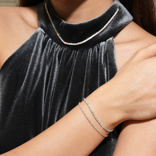 LiteString™ Half Diamond Tennis Necklace