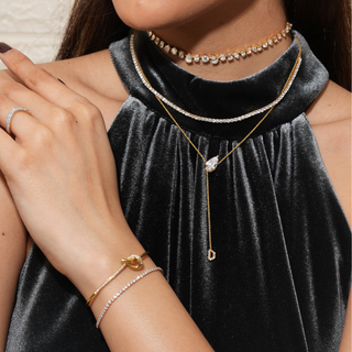 LiteString™ Half Diamond Tennis Necklace