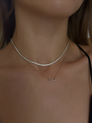 Lab Grown Diamond LiteString™ Half Diamond Tennis Necklace