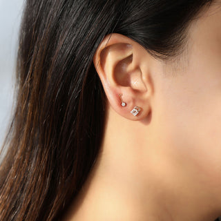 Lab Grown Diamond Lock & Key Curated Pair Studs