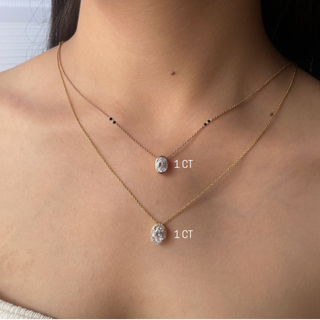 Oval Bezel Mangalsutra