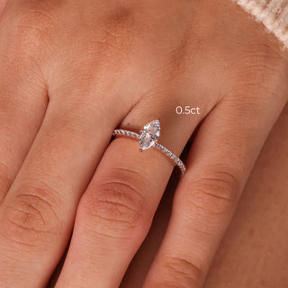 Cube Marquise Ring