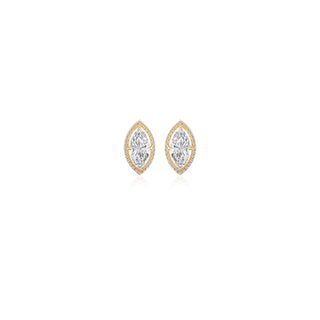 Marquise Halo Diamond Studs