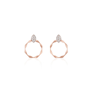 Marquise Twisted Hoops
