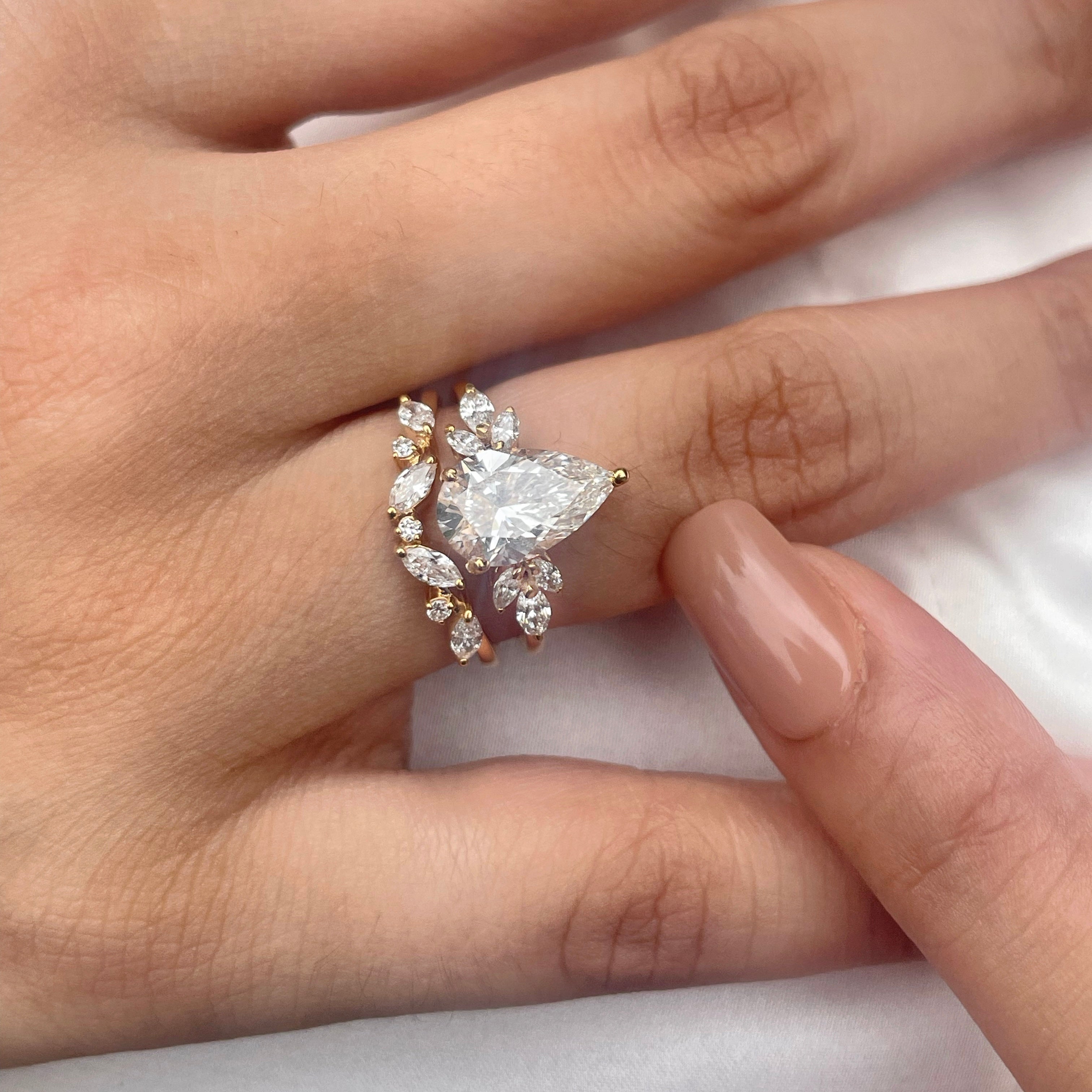 Tiara Pear Ring – DiAi Designs - Main Image