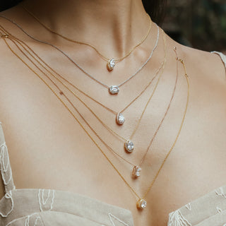 Marquise Halo Necklace