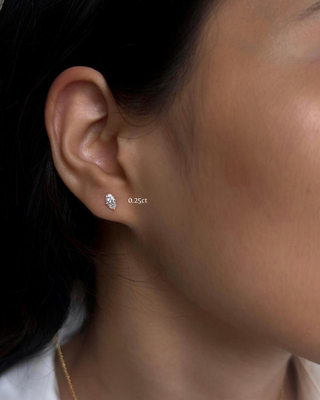 Lab Grown Diamond Marquise Prong Diamond Studs
