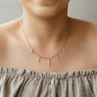 Multi-Barlet Charm Necklace