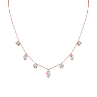 Multifaceted Solitaire Charm Necklace