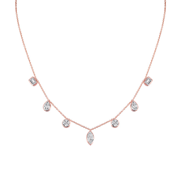 Multifaceted Solitaire Charm Necklace