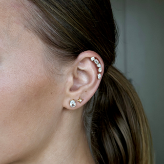 Lab Grown Diamond Multishape Diamond Earclimbers