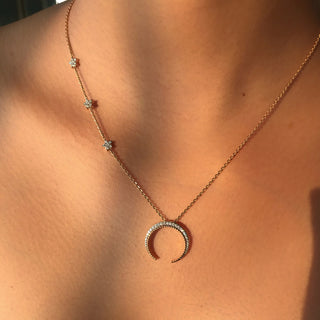 Orion Belt Moon Necklace