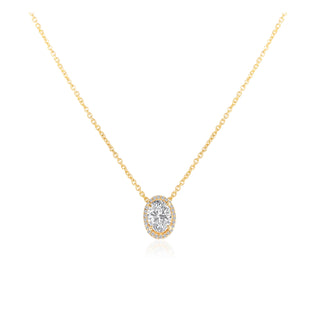 Oval Halo Necklace