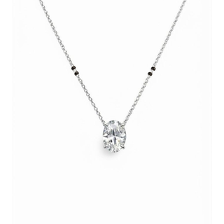 Lab Grown Diamond Oval Prong Mangalsutra