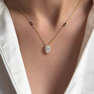 Oval Halo Mangalsutra