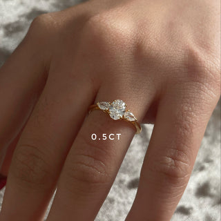 Three Stone Oval Ring