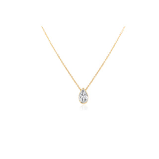 Pear Bezel Necklace