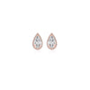 Pear Halo Diamond Studs
