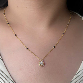 Pear Halo Mangalsutra