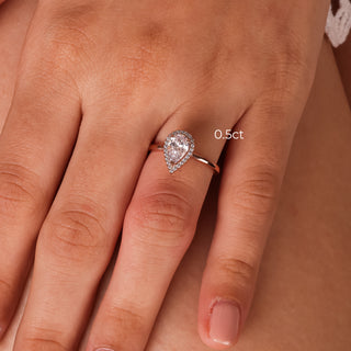 Halo Pear Ring