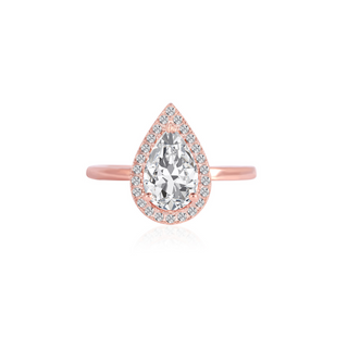 Halo Pear Ring