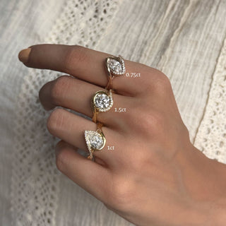 RTS 1ct Knot Pear Ring
