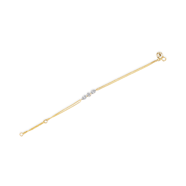 Pear Three Stone Bracelet