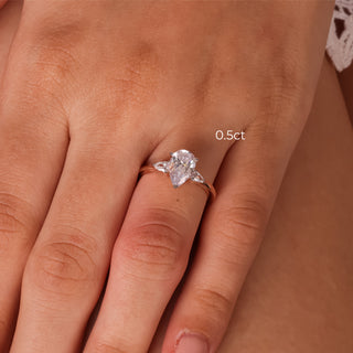 Three Stone Pear Ring