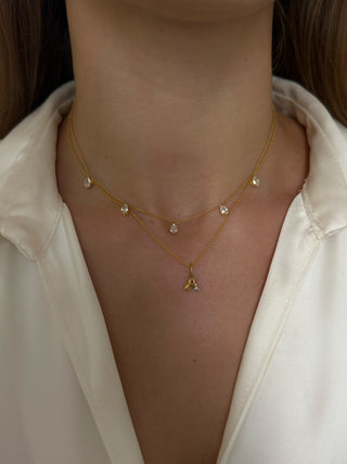 Lab Grown Diamond Pear 1ct Charm Necklace