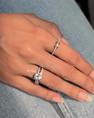 Lab Grown Diamond Cube Pear Ring