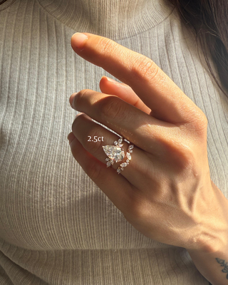 Lab Grown Diamond Tiara Pear Ring