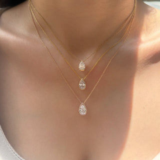 Pear Halo Necklace