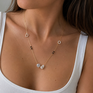 Lab Grown Diamond Personalised Paradoxical Love Necklace