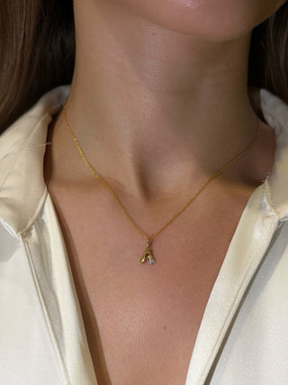 Lab Grown Diamond 14K Diamond Bubble Letter Pendant