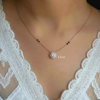 Grand Halo Solitaire Mangalsutra