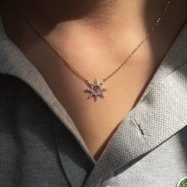 Polaris With Initials Necklace
