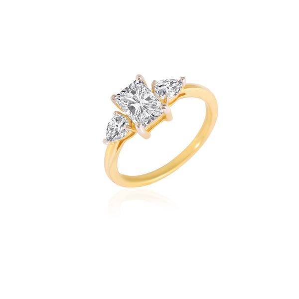 Three Stone Radiant Ring