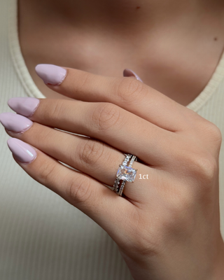 Lab Grown Diamond Cube Radiant Ring