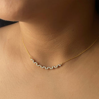 Ripple Diamond Necklace 