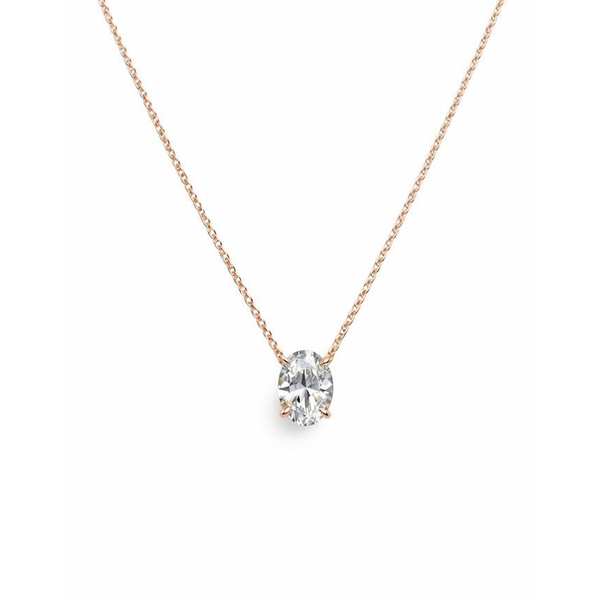 Oval Prong Necklace