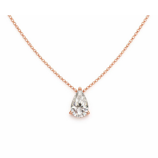 Lab Grown Diamond Pear Prong Necklace