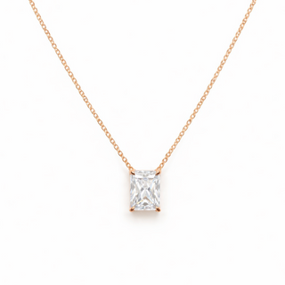 Lab Grown Diamond Radiant Prong Necklace