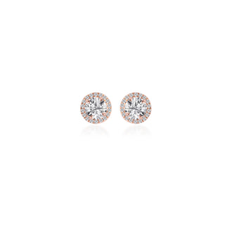 Round Halo Diamond Studs