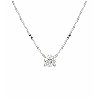 Lab Grown Diamond Round Prong Mangalsutra
