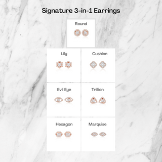 Round 3-in-1 Earrings