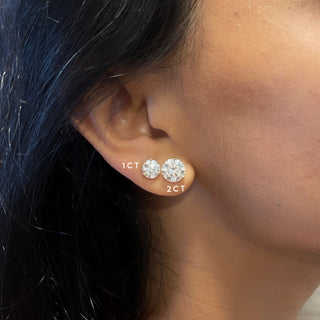 Round Prong Diamond Studs